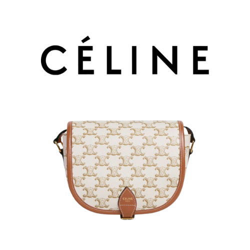 CELINE 퀴르 트리웅프 미디엄 풀코 백