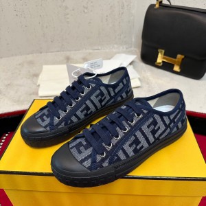 [225~300] FENDI NEW Domino Old Flower FF 캔버스 스니커즈