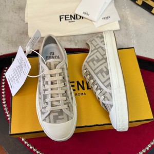 [225~300] FENDI NEW Domino Old Flower FF 캔버스 스니커즈