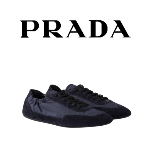 [225~260] PRADA 컬랩스 리나일론 및 스웨이드 스니커즈