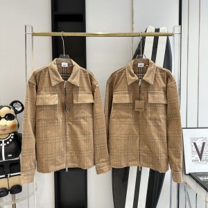 [남녀공용] Burberry 체크 코듀로이 자켓