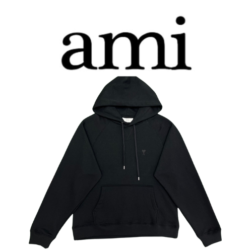 [남녀공용] AMI 러브 루즈핏 코튼 후드 스웨트셔츠