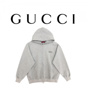 [남녀공용] GUCCI 자수 로고 비스코스 지퍼 스웨트 셔츠