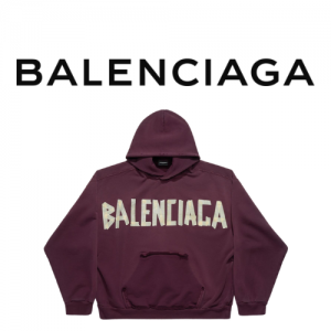[남녀공용] Balenciaga 뉴 테이프 데미지 후드 스웨트 셔츠