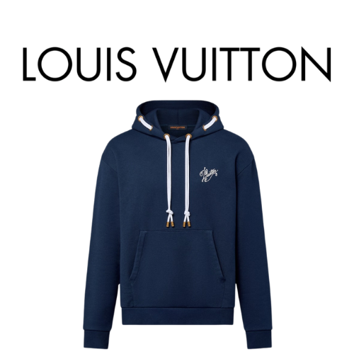 [남녀공용] Louis Vuitton LV 코튼 후드 스웨트 셔츠