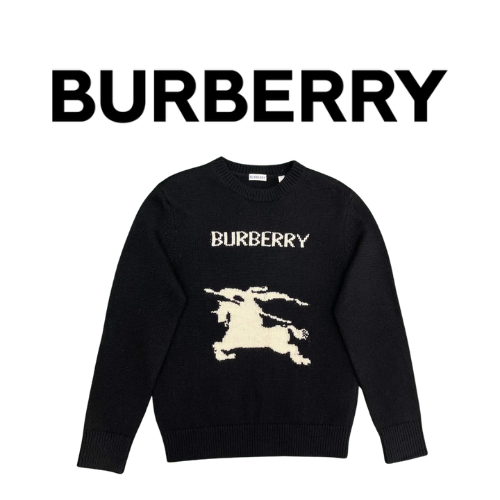 [남녀공용] Burberry 로고 울 캐시미어 블렌드 니트웨어