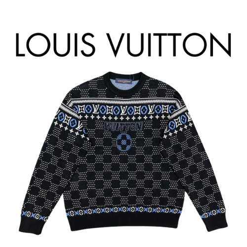 [남녀공용] Louis Vuitton LV 자카드 울 풀오버 니트웨어