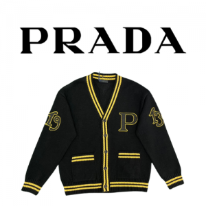 [남녀공용] PRADA 울 패널 니트 가디건