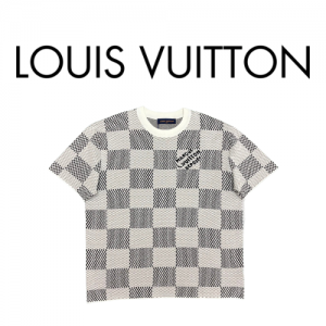[남녀공용] Louis Vuitton LV 다미에 자카드 크루넥 티셔츠
