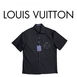 Louis Vuitton LV 자수 반소매 셔츠