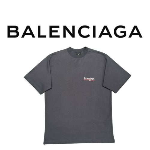 [남녀공용] Balenciaga 웨이브 로고 티셔츠