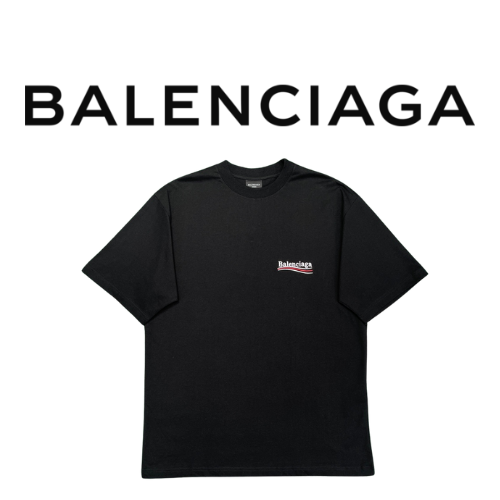 [남녀공용] Balenciaga 웨이브 로고 티셔츠
