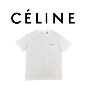 [남녀공용] CELINE 로고 코튼 저지 티셔츠