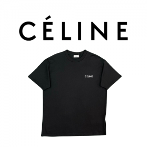 [남녀공용] CELINE 로고 코튼 저지 티셔츠