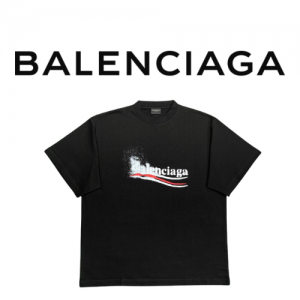 [남녀공용] Balenciaga 웨이브 빅 로고 티셔츠