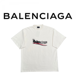 [남녀공용] Balenciaga 웨이브 빅 로고 티셔츠