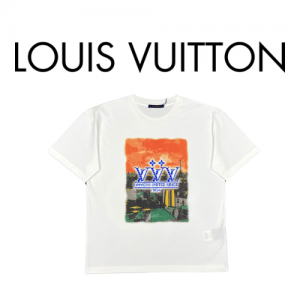 [남녀공용] Louis Vuitton LV 프린트 티셔츠