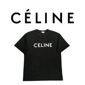 [남녀공용] CELINE 코튼 로고 오버핏 티셔츠