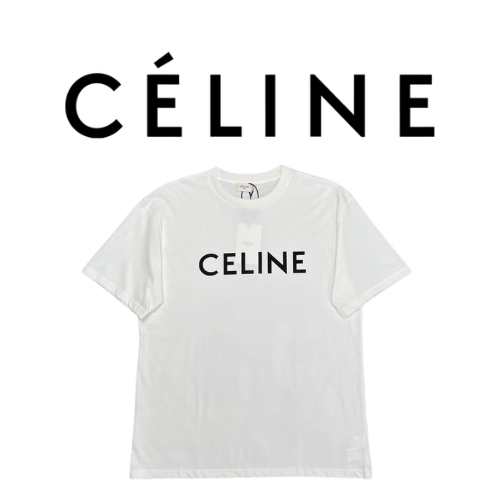 [남녀공용] CELINE 코튼 로고 오버핏 티셔츠
