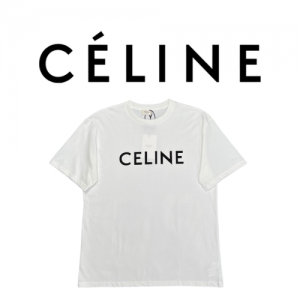 [남녀공용] CELINE 코튼 로고 오버핏 티셔츠
