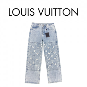 [SET] Louis Vuitton LV 데미지 데님 바지