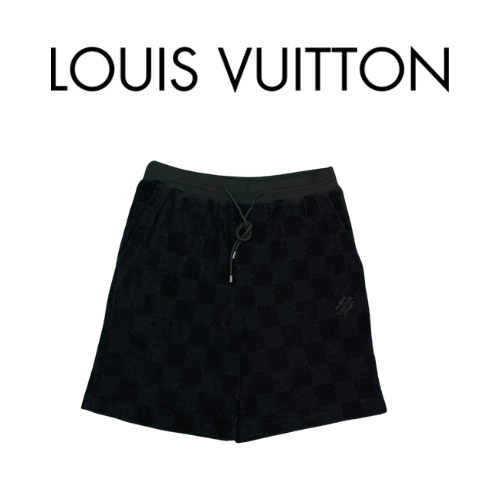 [남녀공용] [SET] Louis Vuitton LV 다미에 테리 코튼 쇼츠 팬츠