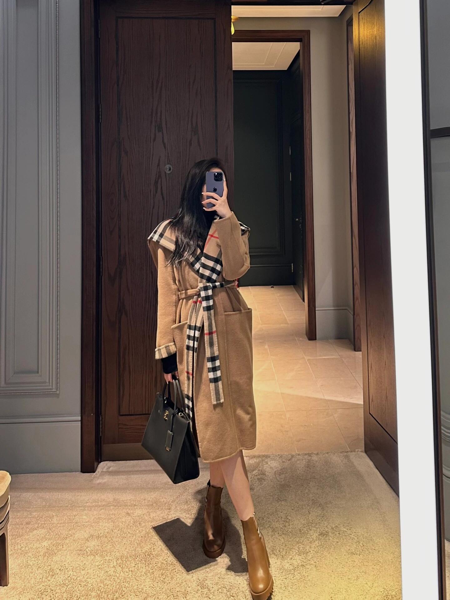 [WOMEN] Burberry 울 리버시블 코트