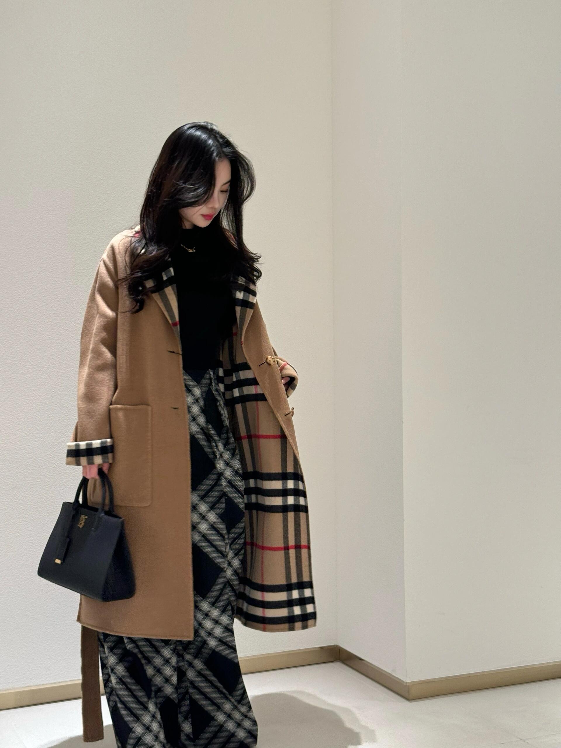 [WOMEN] Burberry 울 리버시블 코트