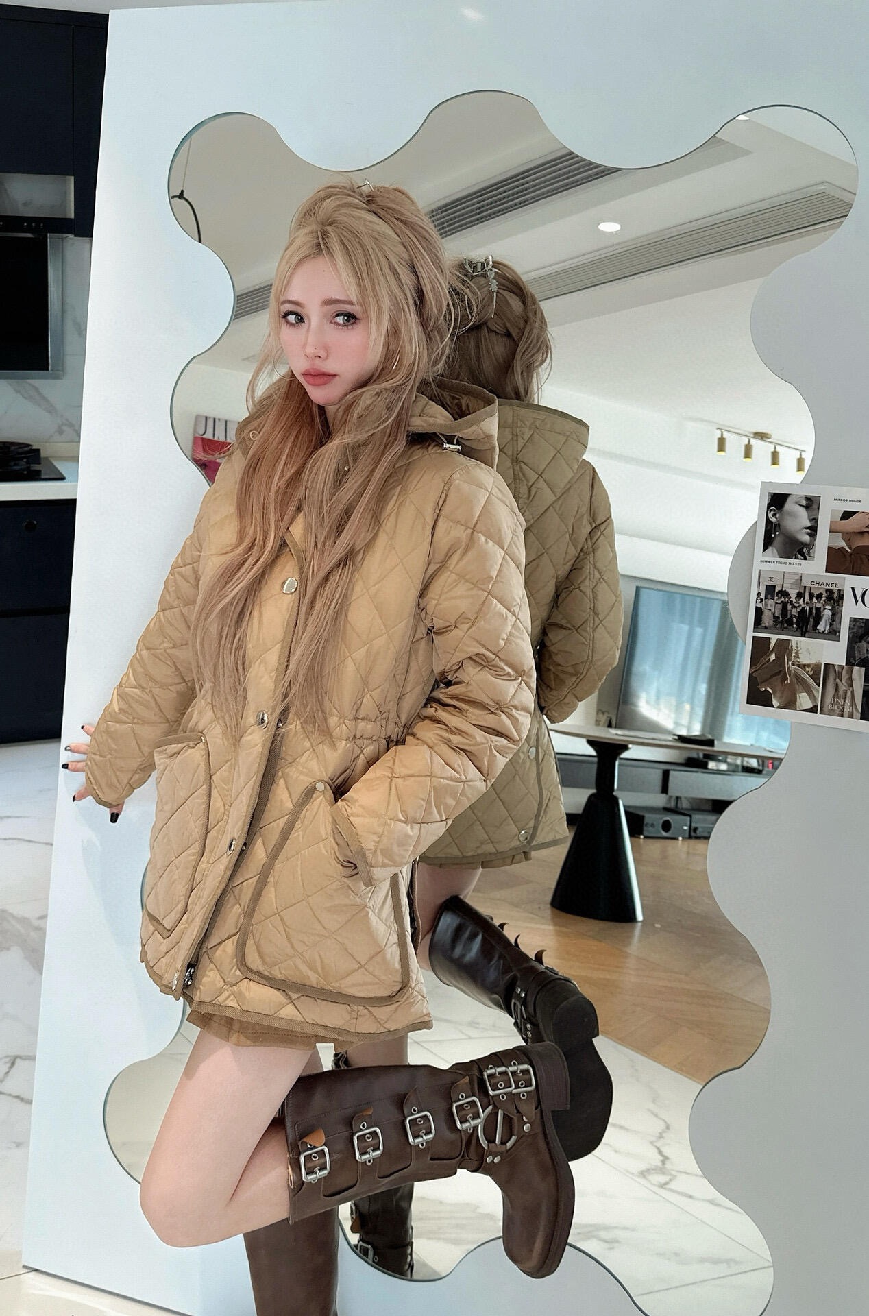 [WOMEN] Burberry 퀄팅 나일론 재킷