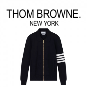 THOM BROWNE 쿼드 스트라이프 라펠 재킷
