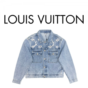 [SET] Louis Vuitton LV 데미지 데님 트럭 재킷