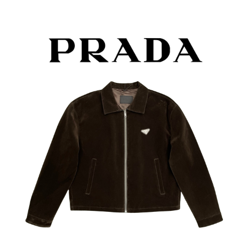 PRADA 코튼 벨벳 재킷