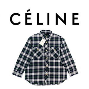 CELINE 타탄 체크 오버핏 셔츠 재킷