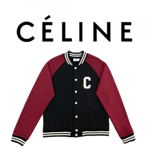 [남녀공용] CELINE 코튼 플리스 베이스볼 재킷