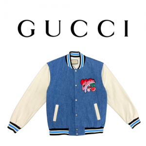 [남녀공용] GUCCI 패치 장식 데님 재킷