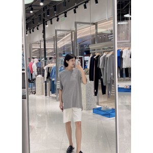 [남여공용] THOM BROWNE 4bar 코튼 쇼트 슬리브 티셔츠