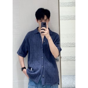[남녀공용] DIOR 캐시미어 블렌드 반소매 메시 니트 셔츠