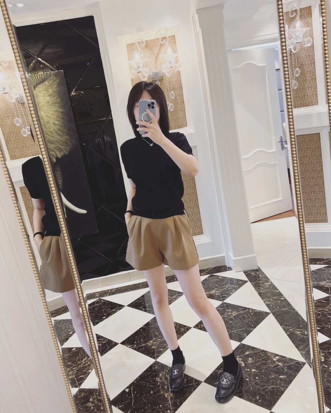 [WOMEN] FENDI 레이온 코튼 니트 반팔