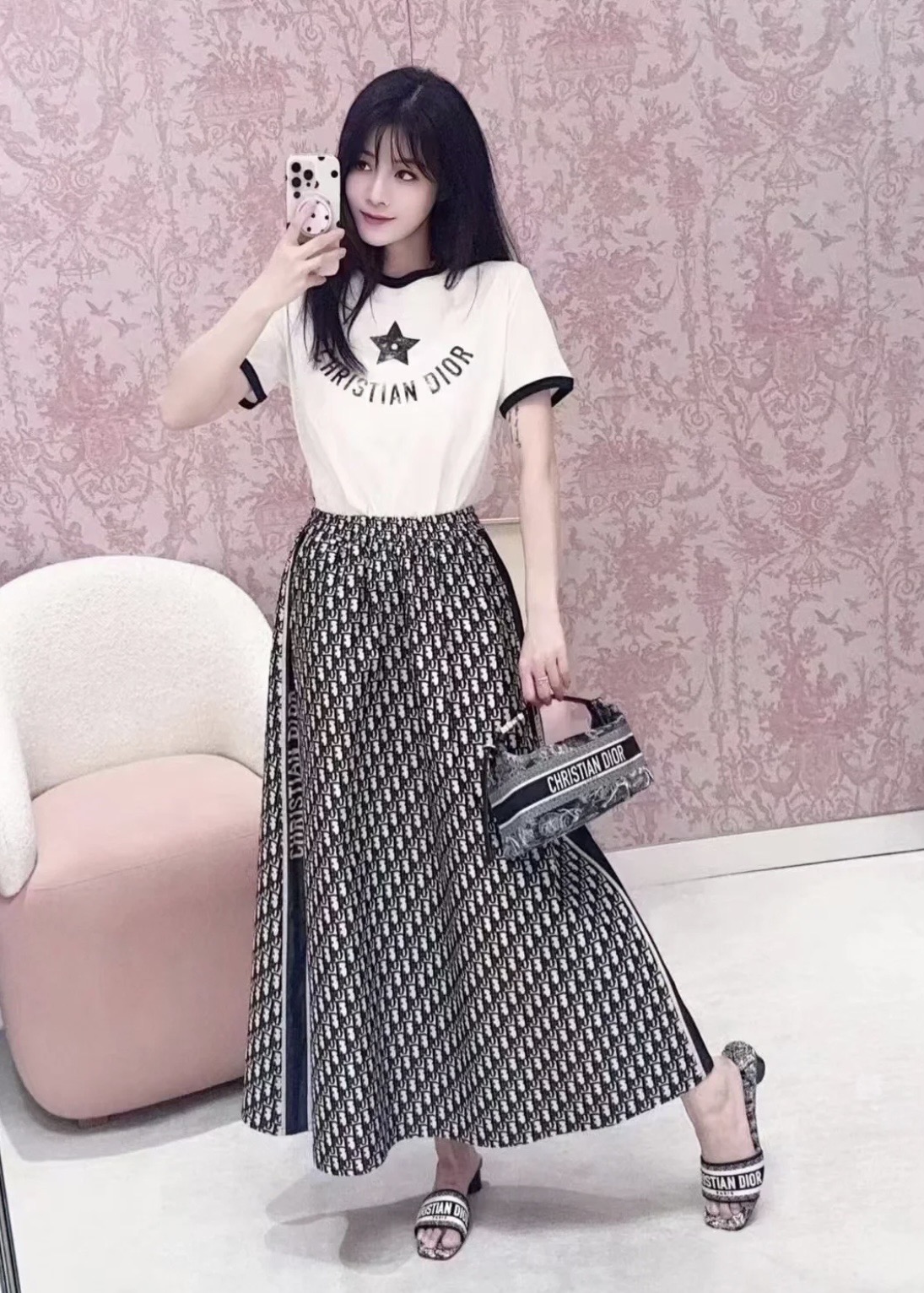[WOMEN] DIOR Dioriviera 코튼 저지 쇼트 슬리브 티셔츠