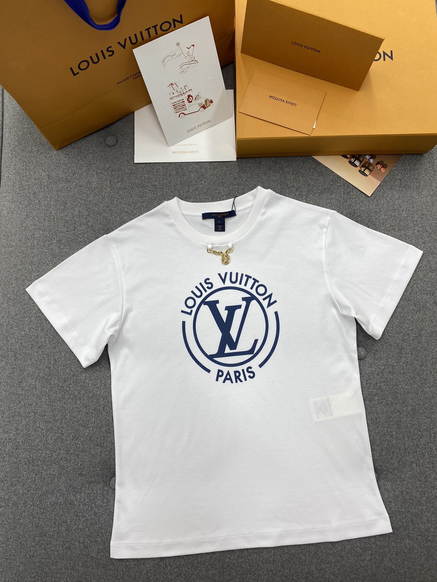 [WOMEN] Louis Vuitton LV 블루 로고 티셔츠