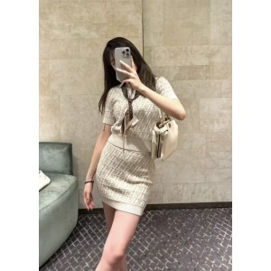 [WOMEN] [SET] FENDI FF 울 캐시미어 스커트