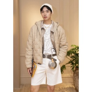 [남녀공용] Louis Vuitton LV 모노그램 후드 튜닉 패딩 자켓