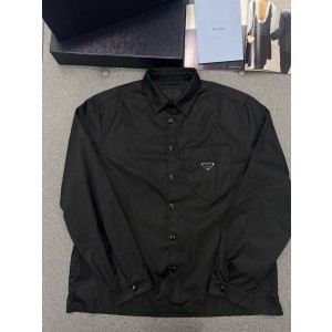 PRADA 리나일론 로고 셔츠 재킷