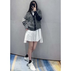 [남녀공용] Thom Browne 울 4bar 스트라이프 니트 가디건