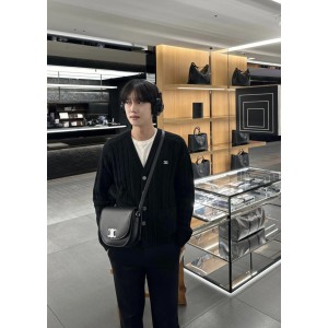 [남녀공용] CELINE 트리옹페 케이블 니트 캐시미어 가디건