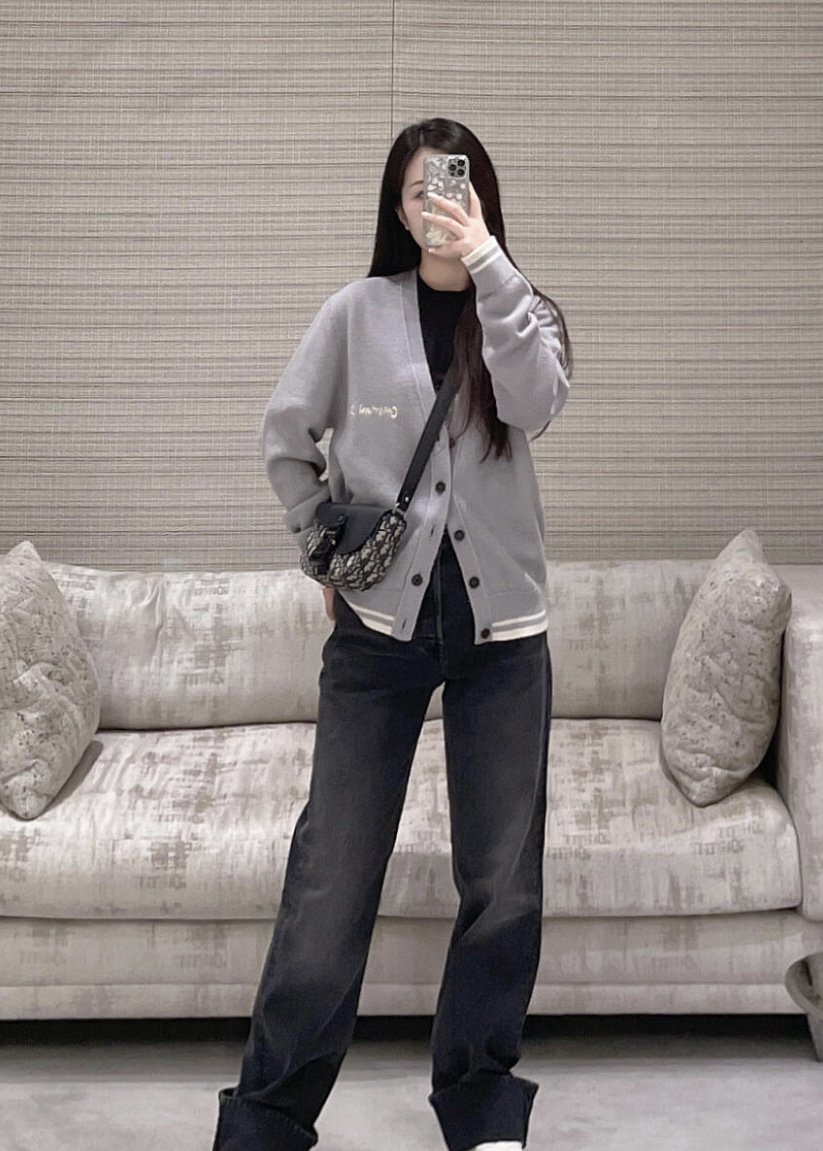 [남녀공용] DIOR 릴렉스 핏 블렌디드 가디건