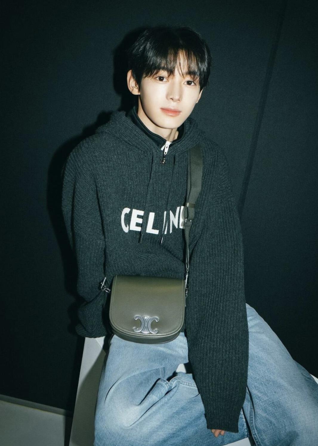 [남녀공용] CELINE 골지 울 후드 니트웨어