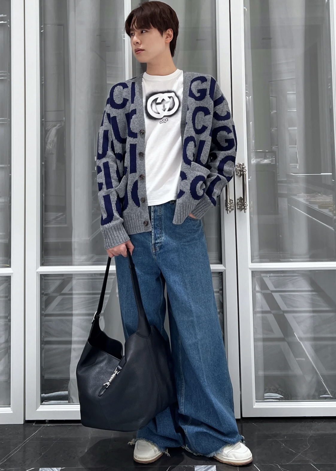 [남녀공용] GUCCI 인타르시아 울 니트 가디건