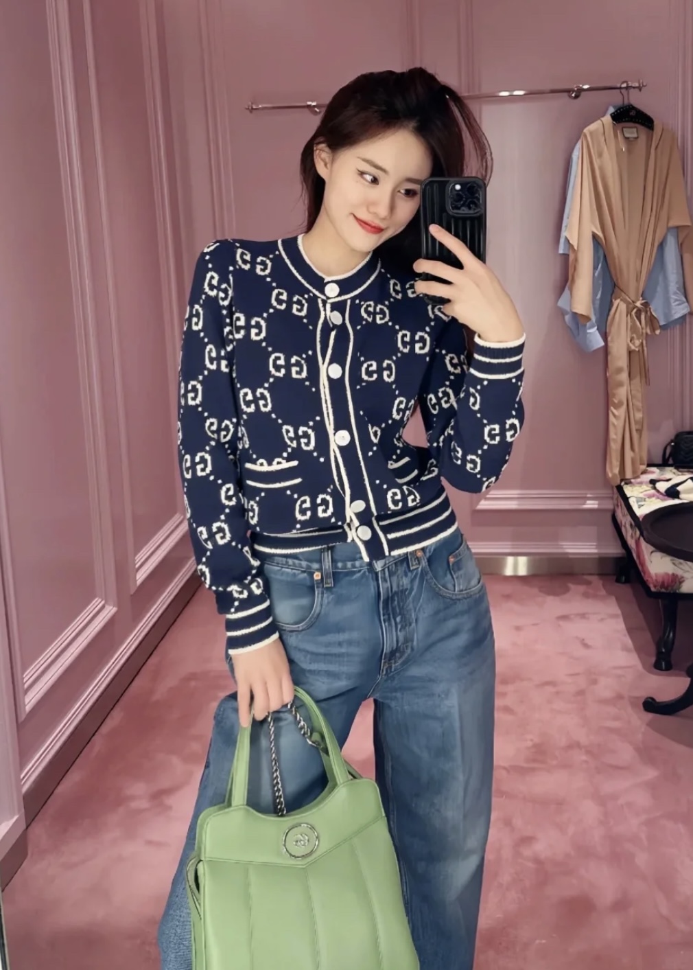 [WOMEN] GUCCI GG 코튼 자카드 가디건