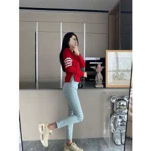 [WOMEN] Thom Browne 4bar 캐시미어 가디건